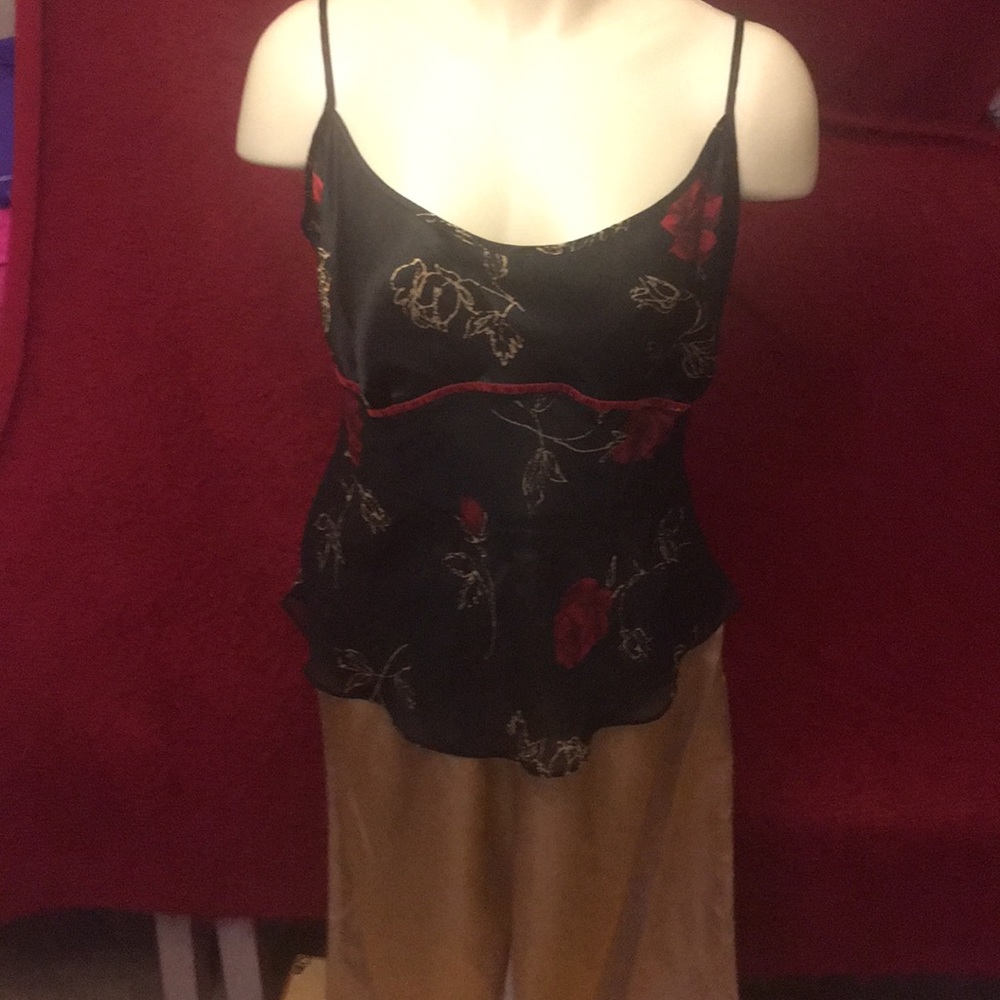Size L Pajama Set- Black and Gold-Beautiful